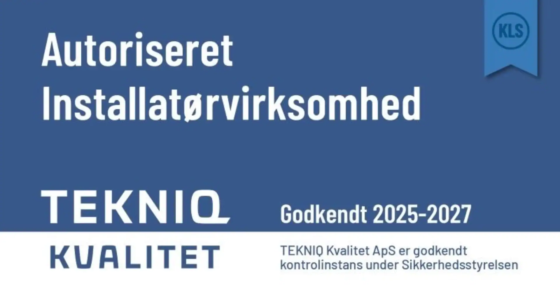 Autoriseret installatørvirksomhed med teknisk kvalitet og godkendelse.