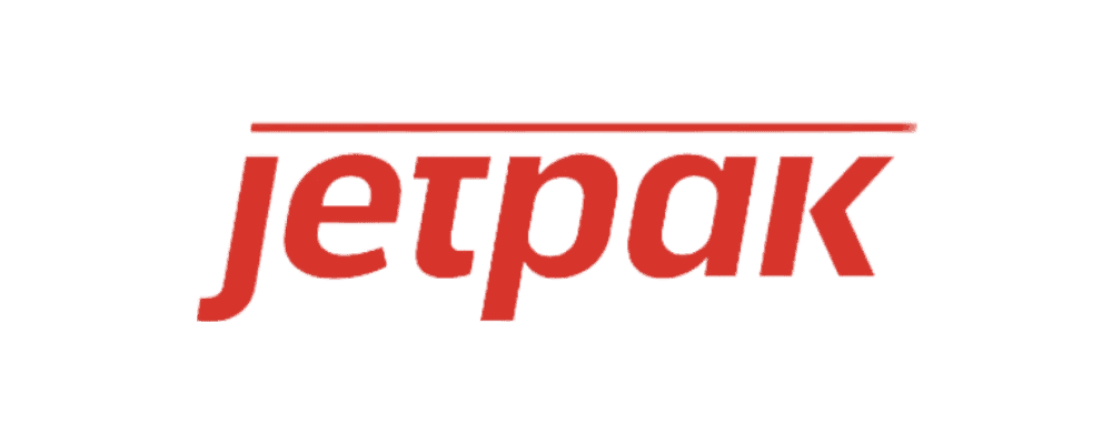 Logo af Jetpak, en førende leverandør af hurtig levering og logistikløsninger.