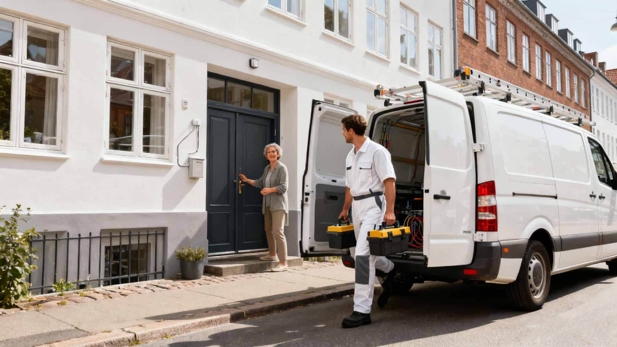 Akut elektriker på Sjælland klar til døgnvagt.